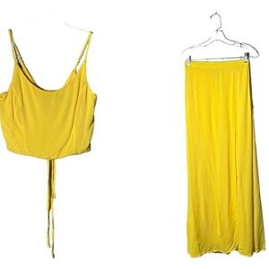 Windsor 2-pc cropped cami top & maxi skirt set size Small